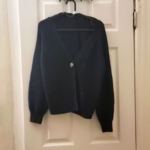 Comfy navy blue button sweater